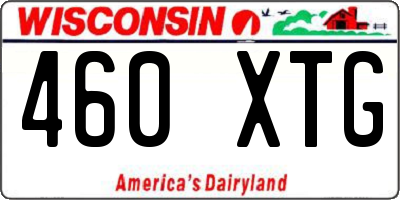 WI license plate 460XTG