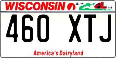 WI license plate 460XTJ