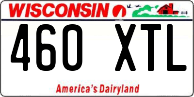 WI license plate 460XTL