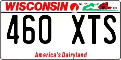 WI license plate 460XTS
