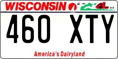 WI license plate 460XTY