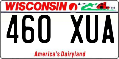 WI license plate 460XUA