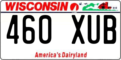 WI license plate 460XUB