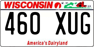 WI license plate 460XUG