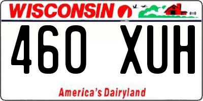 WI license plate 460XUH