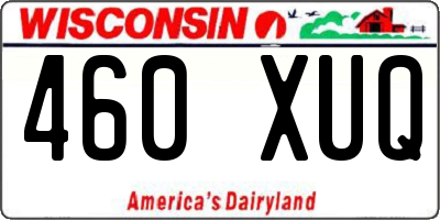 WI license plate 460XUQ