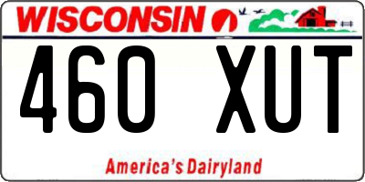 WI license plate 460XUT