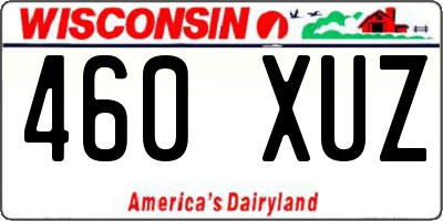 WI license plate 460XUZ