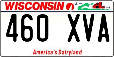 WI license plate 460XVA