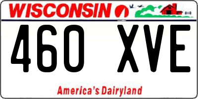 WI license plate 460XVE