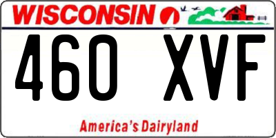 WI license plate 460XVF