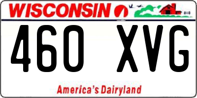 WI license plate 460XVG