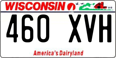 WI license plate 460XVH