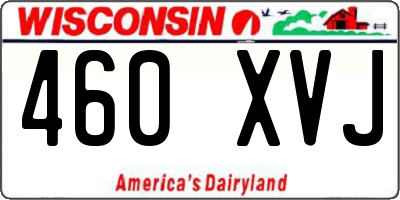 WI license plate 460XVJ