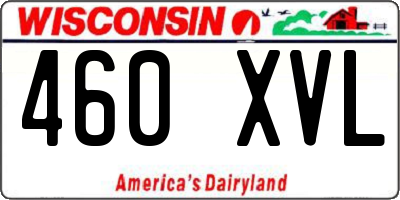 WI license plate 460XVL