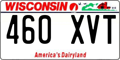 WI license plate 460XVT