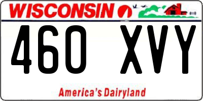 WI license plate 460XVY