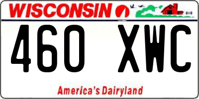 WI license plate 460XWC