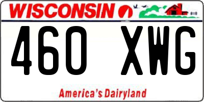 WI license plate 460XWG