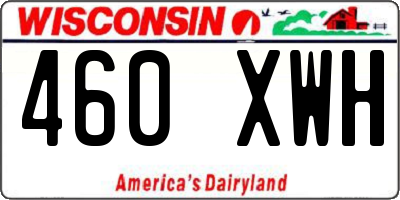 WI license plate 460XWH