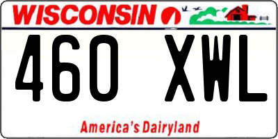 WI license plate 460XWL