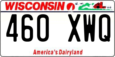 WI license plate 460XWQ