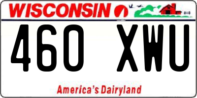 WI license plate 460XWU