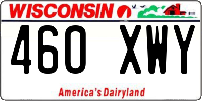 WI license plate 460XWY