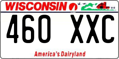WI license plate 460XXC