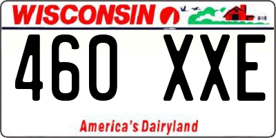 WI license plate 460XXE