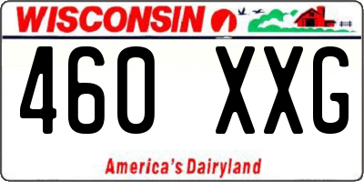 WI license plate 460XXG
