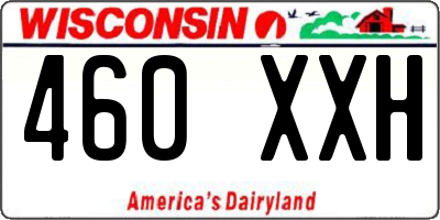 WI license plate 460XXH