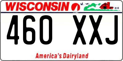 WI license plate 460XXJ