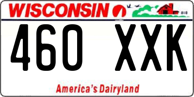 WI license plate 460XXK