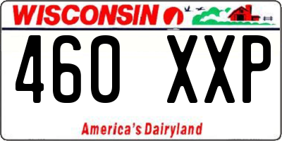 WI license plate 460XXP