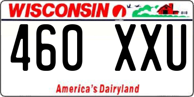 WI license plate 460XXU
