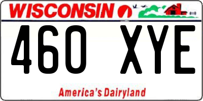 WI license plate 460XYE