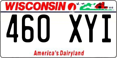 WI license plate 460XYI