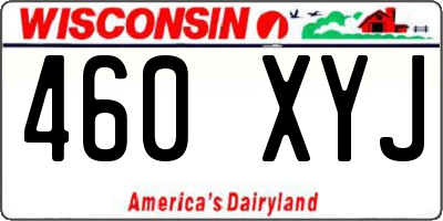 WI license plate 460XYJ