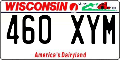 WI license plate 460XYM