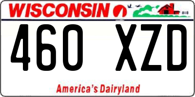 WI license plate 460XZD