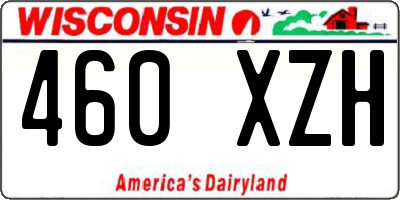 WI license plate 460XZH