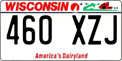 WI license plate 460XZJ