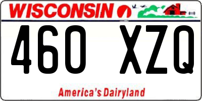 WI license plate 460XZQ