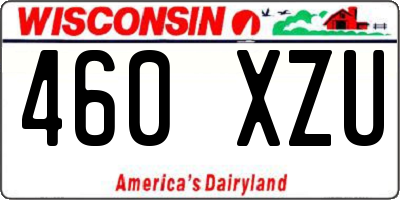 WI license plate 460XZU