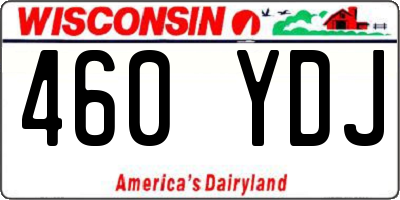 WI license plate 460YDJ