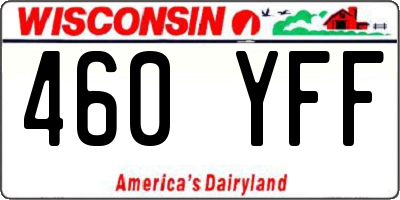 WI license plate 460YFF