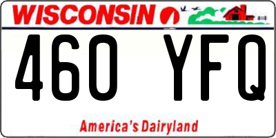 WI license plate 460YFQ