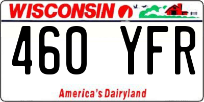 WI license plate 460YFR