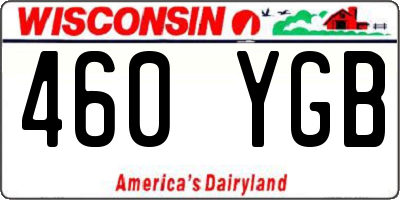 WI license plate 460YGB